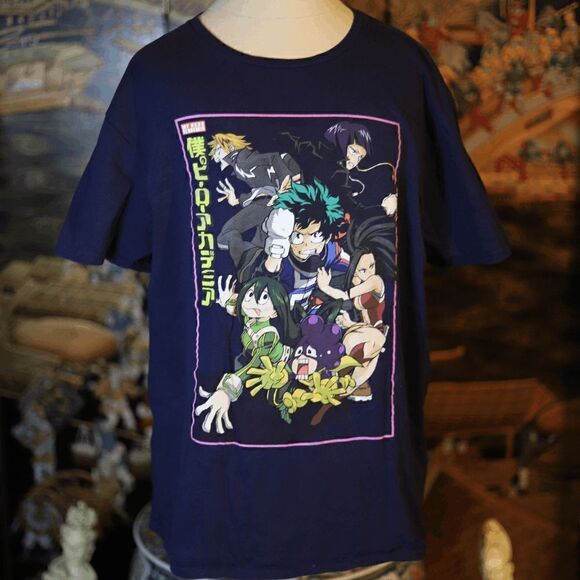 Large My Hero Academia Blue Tee Tshirt - Picture 1 of 2